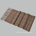 Cashmere Blended Classic Brown Check Men Scarf